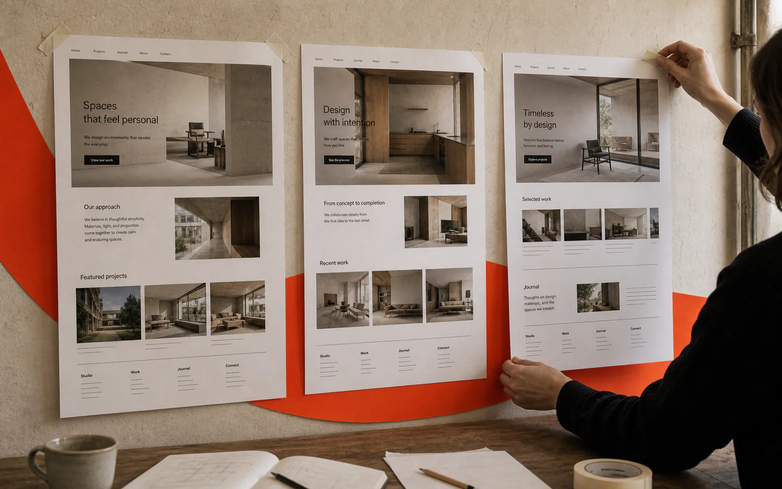 Website direction taking shape on screen